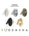 CAYMAN R* APLIQUE LECTOR LED 3W+6W 3000K ORO MATE